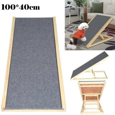 Рампа для собак та котів, складна, регульована висота, 70 x 35 x 30 см (CWPT-100x60cm)