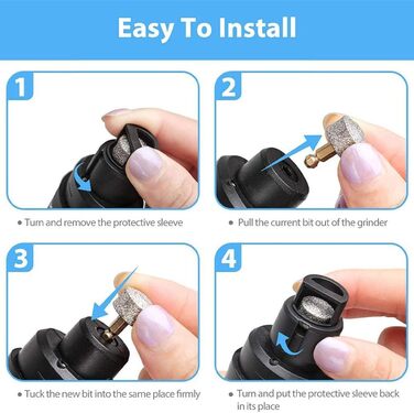 Електричний точилка для кігтів собак Fjaldjfu KrallenSchleifer Pro Salon - тиха, акумуляторна, з 2 швидкостями та 2 насадками