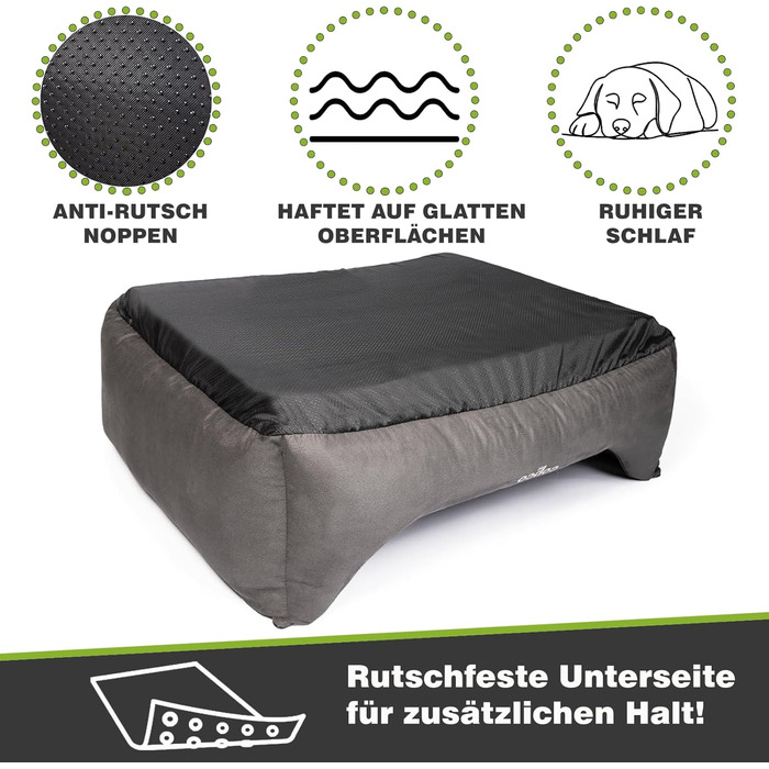 CopcoPet лежанка для собак великих порід, XXL, з штучної шкіри, антиковзаюча, ортопедична, 110 x 90 см