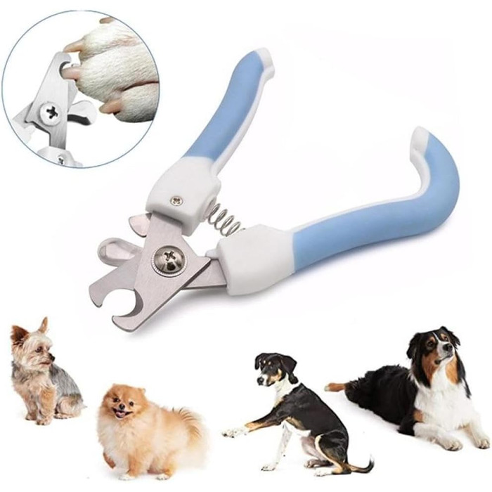 Кусачки для обрізання кігтів собак та котів, нержавіюча сталь, професійний інструмент для грумінгу з захистом від перерізання, гостра клинка