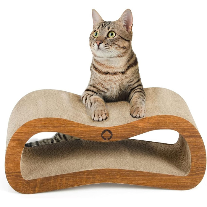 Крязовий борд Orbit Petite для котів | Дерево, крязовий картон, котяча м'ята | 45 x 18 x 23 см