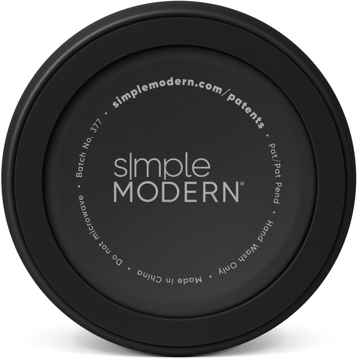 Миска для собак та котів Simple Modern Bentley Collection з нержавіючої сталі, ізольована, велика (1,8 л), чорна