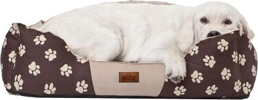 Ліжко для собак Hobbydog KRLCZK2, собаче ліжко-софа, кошик для собак, 84 x 65 см, Krone (Бежевий, XL, 1 шт.)