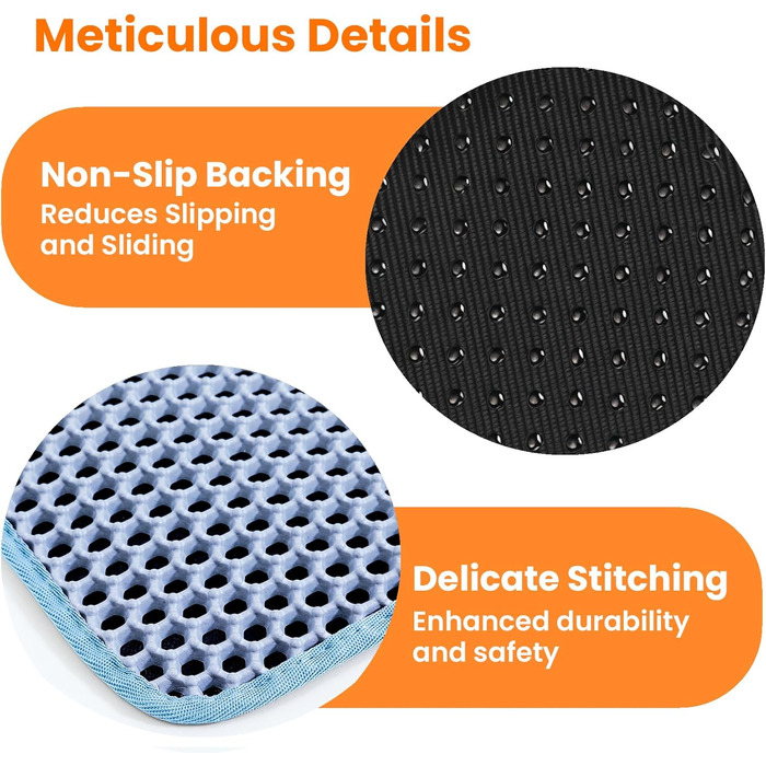 Килимок для котячого туалету Petinstinct, 116x66 см, блакитний, водонепроникний