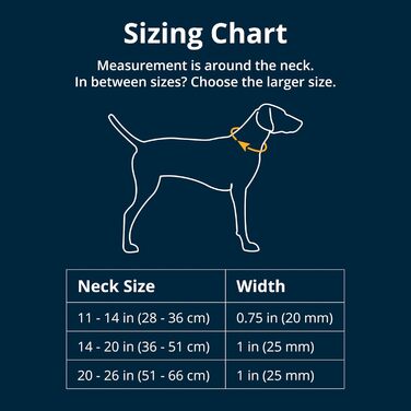 Нашийник для собак RUFFWEAR Crag, середній, з алюмінієвим кільцем V-Ring, регульований, 36-51 см, колір Midnight Wave