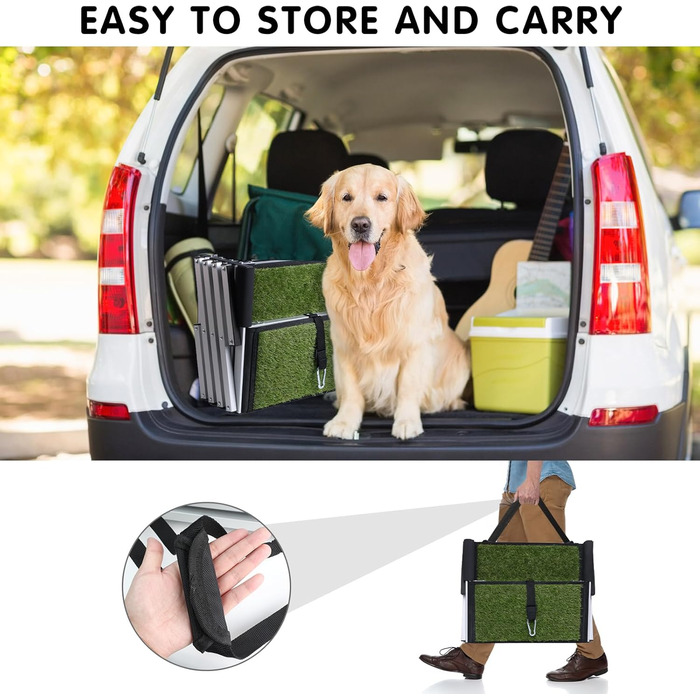 Східці для собак SDLDEER в автомобіль, 4 сходинки, складна рамка, допомога для завантаження, сумісні з усіма авто, регульована висота, вантажопідйомність до 80 кг, висота 64-68 см