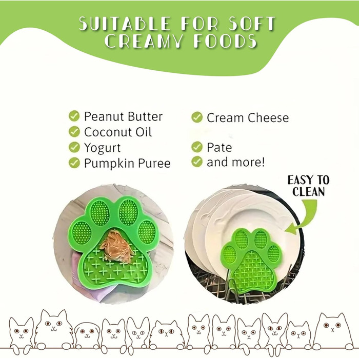 Силіконова килимок-іграшка для собак, антиковзкий, для зменшення тривоги та повільного годування (Блакитний)