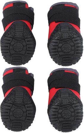 Взуття для собак: захист лап, водонепроникні антиковзні чоботи, спортивне взуття для середніх та великих собак, червоні