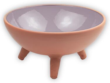 Керамічні миски для котів | Ручна робота, набір 2 шт. | Миски для корму та води, біло-сірі | з Каппадокії