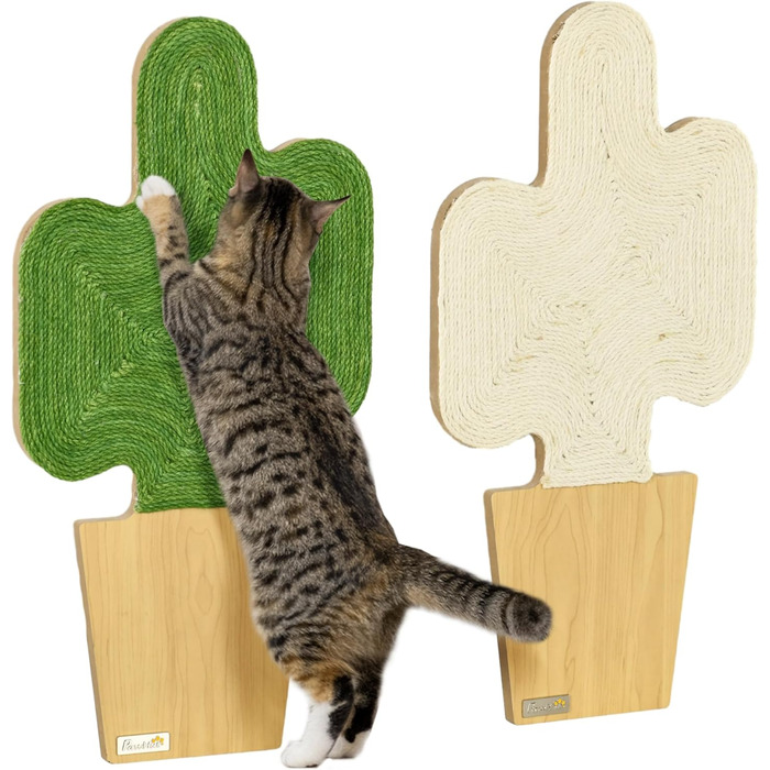 Кігтеточка для котів PawHut 2 шт. з джгутового мотузка, настінна, у вигляді кактуса, 30 x 60 см