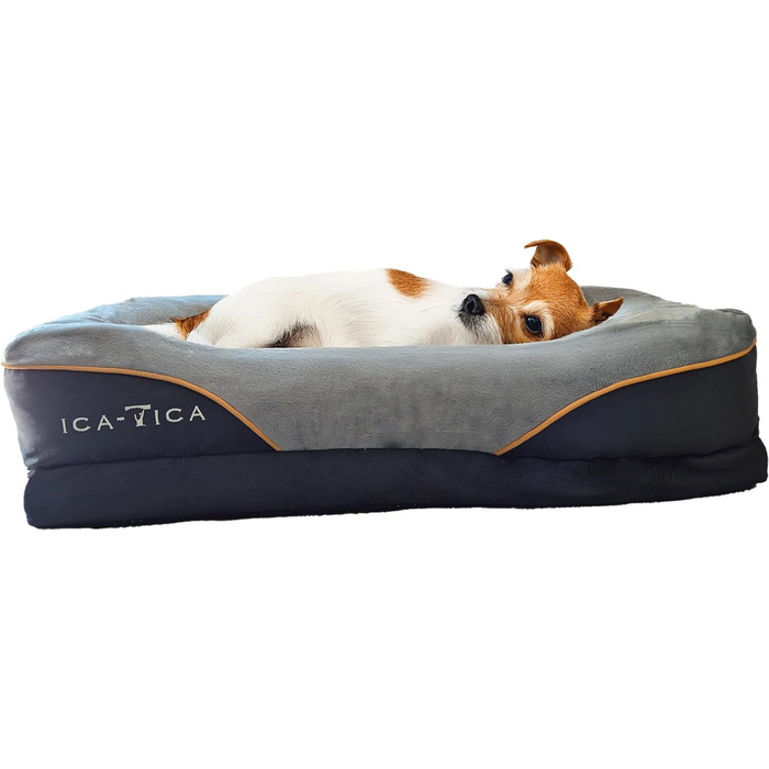 Розкішне ортопедичне ліжко для собак з віскоеластичною матрацом, велике, середні породи, знімний чохол