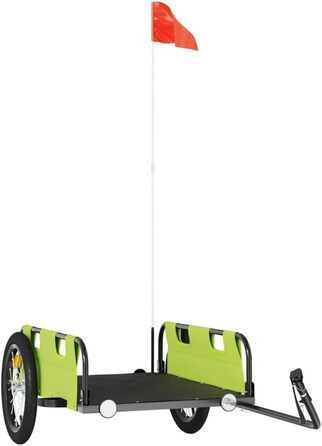 Причіп для велосипеда, причіп для собак, зелений, з оксфордської тканини та металу. Транспортний візок для покупок, компактна упаковка, проста збірка