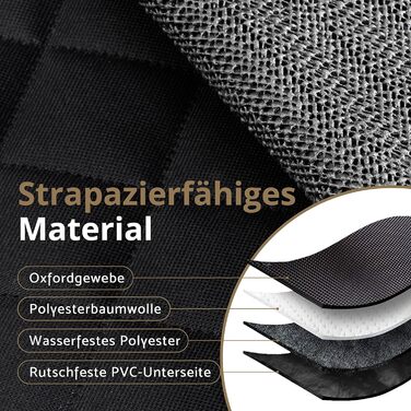 Автомобільна захисна накидка для собак 3-в-1 - захист заднього сидіння, багажника та гамак для собак. Нековзна, стійка до подряпин, водонепроникна. Розмір: 56 x 45 x 137 x 48 см