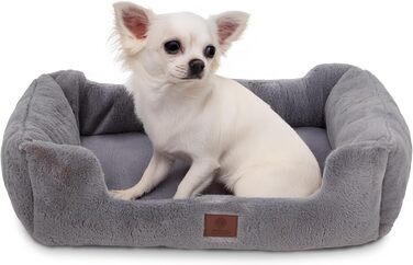 Лежак для собак AMERICAN KENNEL CLUB, 63,5 см, плюшевий, для середніх і великих порід, ультрам'який, праний, з нековзною основою