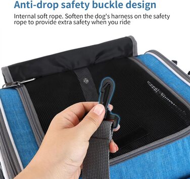 Корзина для собак Vuggdt на велосипед – зручна та вентильована сумка для перевезення, прогулянок, кемпінгу та велопоїздок