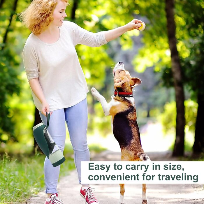 Вода для собак 2-в-1: пляшка та миска для прогулянок, кемпінгу та подорожей