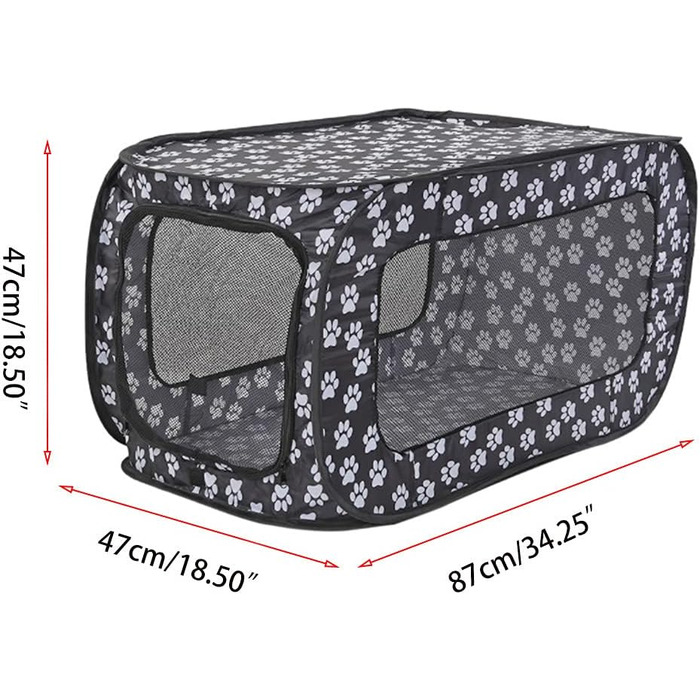 Переносне ліжко для домашніх тварин YPREWY: складана переноска для собак та котів, для маленьких собак та цуценят, прямокутна модель, з двома блискавками