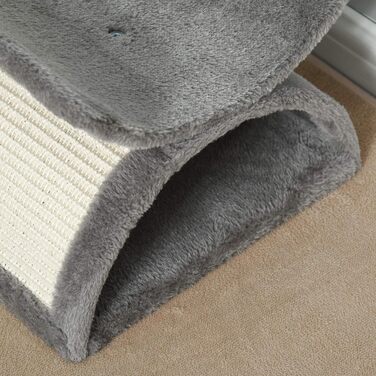 Дерев'яний кігтеточка PawHut для котів - ігровий комплекс з м'ячем, 40 x 30 x 43 см, коричневий/світло-сірий