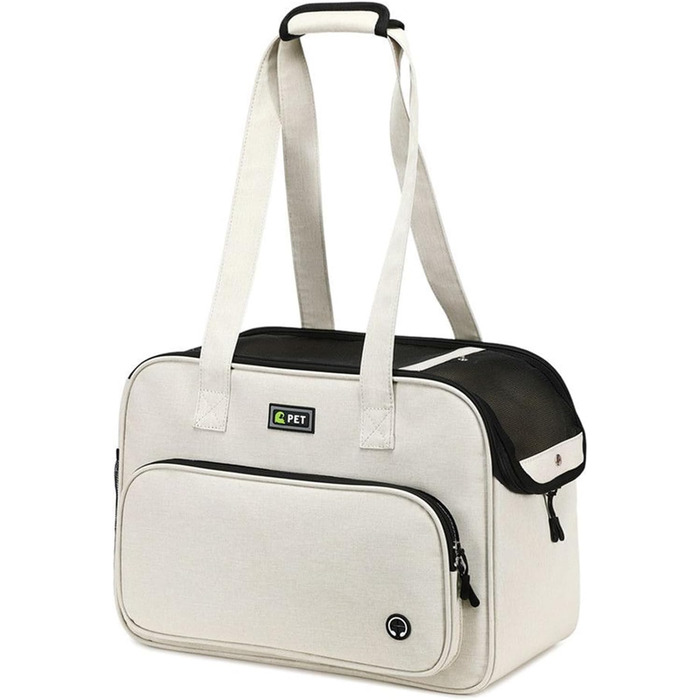 Транспортна сумка для собак - м'яка переноска з великими кишенями, вентильована переноска для тварин для подорожей, прогулянок, пікніків, поїздок на авто