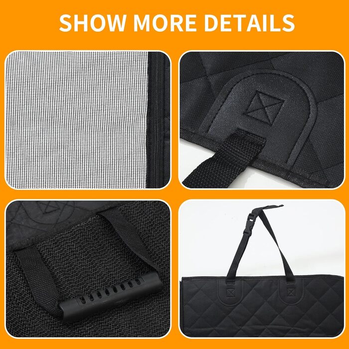 Захист для заднього сидіння автомобіля для собак, водовідштовхувальний, неслизький, з боковинами та оглядовим вікном, 137 x 147 см