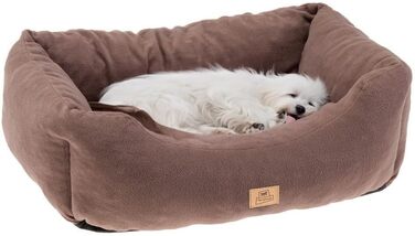 Ліжко для собак та котів Ferplast COCCOLO з м'якої мікрофлісу, Taupe, SMALL (55 x 45 x 20 см)