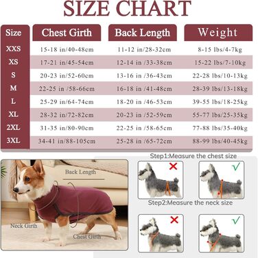 Теплий пуловер для собак, флісовий халат, зимовий халат для собак, пуловер для маленьких, середніх та великих собак - бордовий (S)