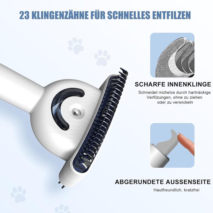 Двостороння щітка для підшерстка та парова щітка для собак та котів з 2 рівнями розпилення, широка розпушувальна щітка для довгошерстих тварин з ковтунами, інструмент для догляду та масажу