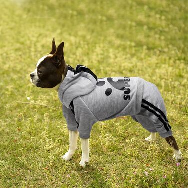 Світшот для собак LONTEPET, теплий зимовий костюм для маленьких собак та цуценят, бавовна, розмір XL, сірий