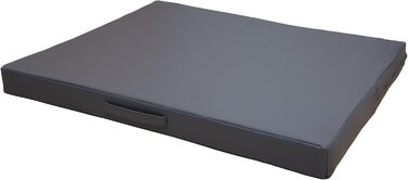 Ортопедичний килимок для собак CopcoPet Jumbo Grey – 120 x 90 x 8 см – Міцне шкірозамінник, легко миється, не слизький – Для великих собак, в квартиру, сад, переноску – Товстий, 120 x 90 x 8 см