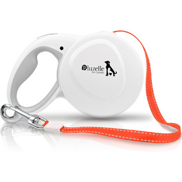 Блузель 8м Рулетка для собак до 50 кг, Неонова жовта рулетка з відбивачем, карабін 360°, ергономічна ручка з гумою та стопором