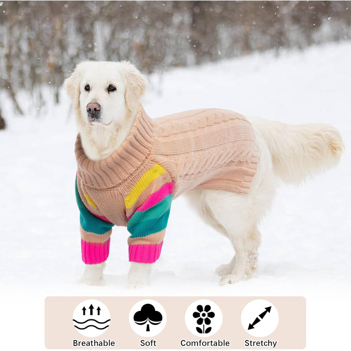Світер для собак, теплий зимовий, великий розмір XXXL, рожевий, для дівчаток та хлопчиків, теплий, на Новий Рік, для дому та прогулянок