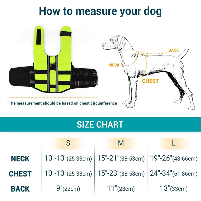 Рятувальний жилет для собак NAMSAN - надувний, для малих, середніх та великих собак, зелений (M)