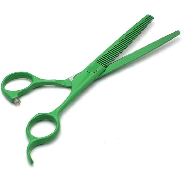 Ножиці для собак, вигнуті, професійні, набір BeautyScissors, для стрижки шерсті тварин (зелені)