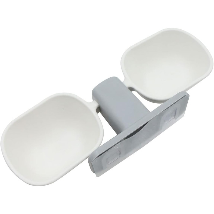 Двічі миска для котів, миски для котів, годівниця для котів на стіну, з піднятим тримачем, зменшує біль у шиї, знімні миски