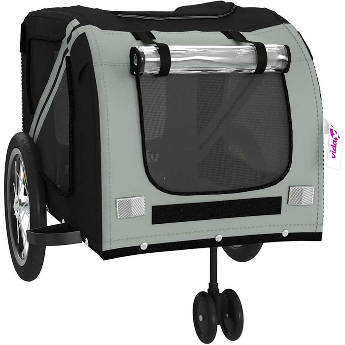 Фарм-причіп для собак Gecheer: міцний каркас з заліза, Oxford-тканина, дах з ПВХ для безпечних та комфортних поїздок