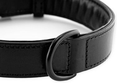 Нашийник для собак Brute Strength з натуральної шкіри, чорний, XXL (66-73 см)