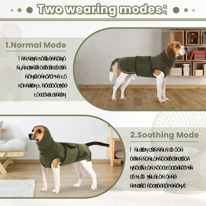 Світшот для собак IDOMIK з капюшоном, дихаючий, для грози, феєрверків, візитів до ветеринара, розлуки, регульований, звукоізоляційний, захист від шуму, розмір M (Обхват грудей: 45-54 см)