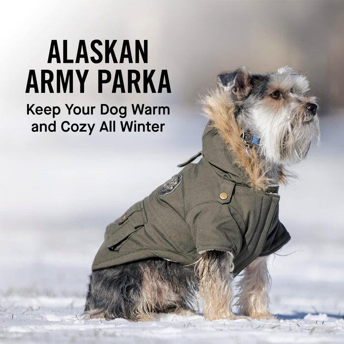 Зимова парка для собак Canada Pooch Alaskan Army, олива, розмір 10