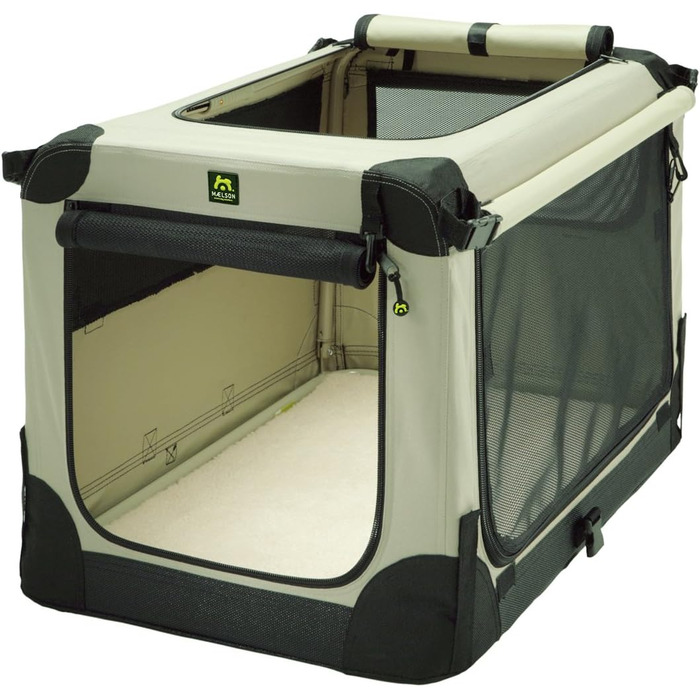 Складаний контейнер-переноска для собак Maelson Soft Kennel, бежевий, розмір S, 72x52x51 см