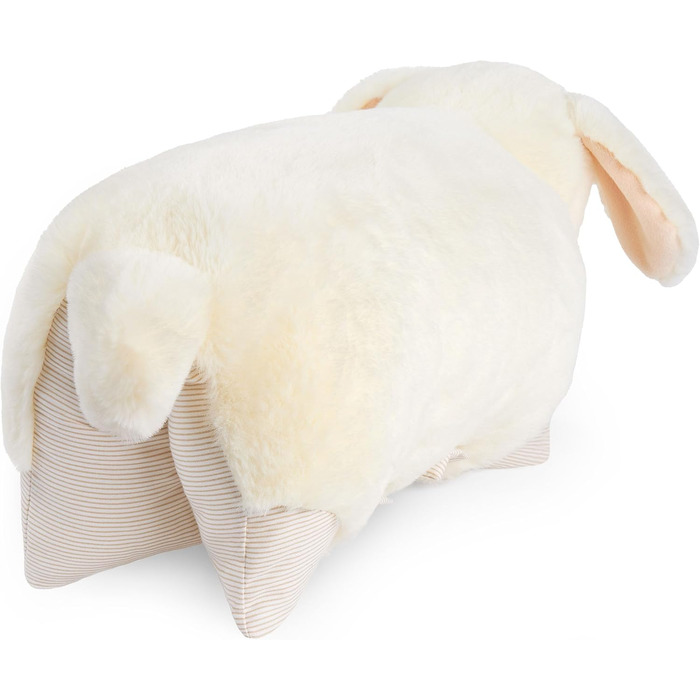 М'яка іграшка-подушка BRUBAKER для дітей - собака 2 в 1, 40 x 30 см. Зручна подушка-собака з кріпленням на липучці, іграшка-собака з тканини, білий колір.