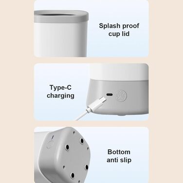 Автоматичний очищувач лап для собак | Очищувач лап з бризкозахистом, 2 швидкості, аксесуар для купання лап, ідеально для кемпінгу, подорожей та прогулянок