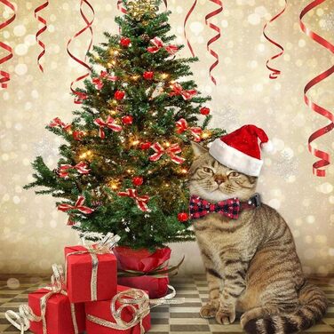 Нашийник для собак та котів на Різдво з бантиком, регульований, з кристалами, сніжинки, метелик, для маленьких собак (XS)