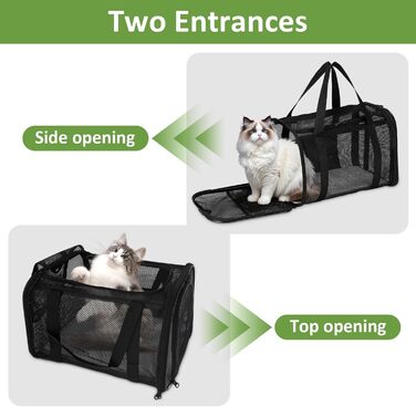 Транспортна сумка для кота/собаки, чорна. Складана переноска для тварин до 6 кг