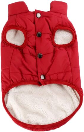 Теплий зимовий теплий жилет для собак з флісовою підкладкою, червоний (XS: 35 см)