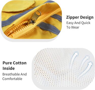 Дощовик для собак PETCUTE: водонепроникний дощовик з капюшоном для маленьких та великих собак, армійного кольору (S, жовтий)