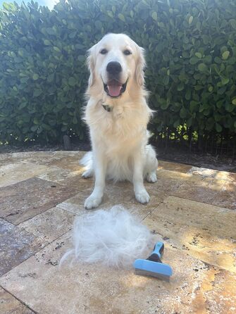 Щітка для грумінгу тварин з широкою поверхнею - для видалення підшерстка у собак та котів. Підходить для довгої шерсті.