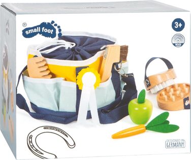 Набір для догляду за конем Small Foot: дерев'яні аксесуари для гри, іграшки для дітей