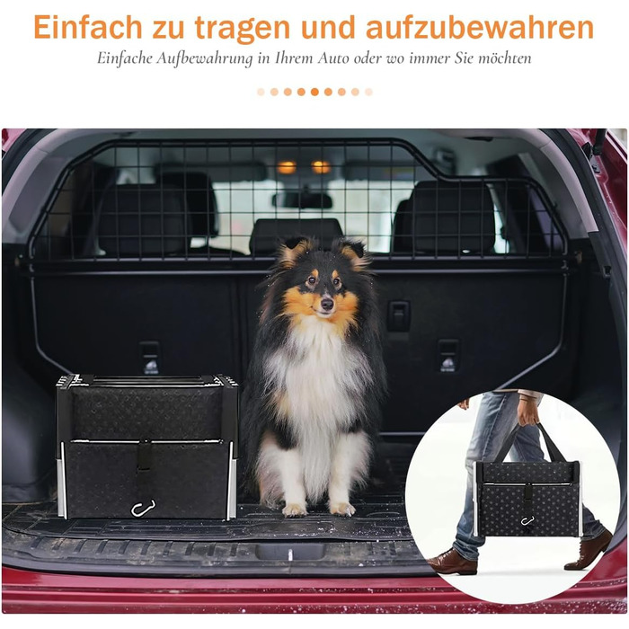 Східці для собак у машину, 6 ступенів, 70 кг, складані, для великих собак та літніх тварин, алюмінієва рамка - для вантажівок та SUV