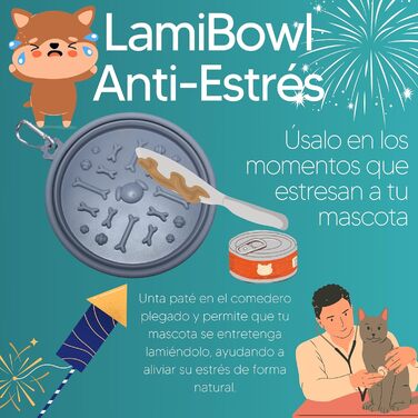 KPET LamiBowl: Складаний дорожній миска для води та корму для собак та котів, силікон, сірий