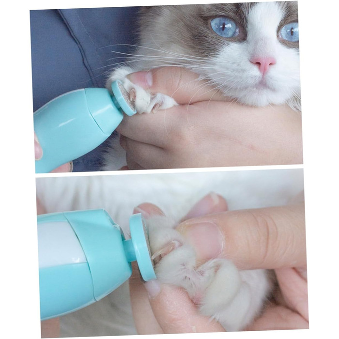 Електричний триммер для нігтів Milisten для котів та собак з LED-підсвіткою, тихий мотор, безпечна догляд, блакитний колір